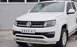 15 699 р. Защита переднего бампера (Ø63 мм, нержавейка) SLITKOFF  Volkswagen Amarok (2016-2022) рестайлинг  с доставкой в г. Владивосток. Увеличить фотографию 3