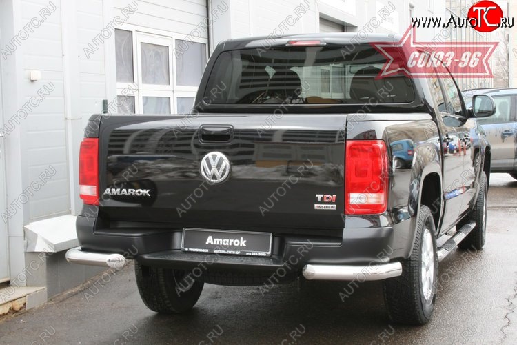 12 779 р. Защита заднего бампера Souz-96 (d76) Volkswagen Amarok дорестайлинг (2009-2016)  с доставкой в г. Владивосток