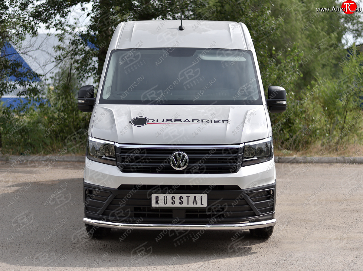 20 999 р. Защита переднего бампера (Ø63 мм, нержавейка) SLITKOFF  Volkswagen Crafter  2 (2017-2024)  с доставкой в г. Владивосток