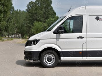 20 999 р. Защита переднего бампера (Ø63 мм, нержавейка) SLITKOFF  Volkswagen Crafter  2 (2017-2024)  с доставкой в г. Владивосток. Увеличить фотографию 3