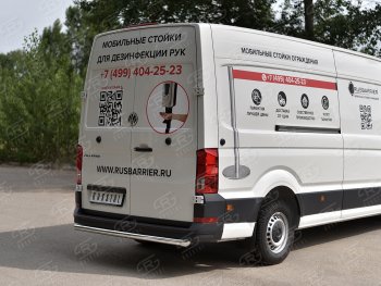 16 999 р. Защита заднего бампера (Ø63 мм, нержавейка) SLITKOFF  Volkswagen Crafter  2 (2017-2024)  с доставкой в г. Владивосток. Увеличить фотографию 3