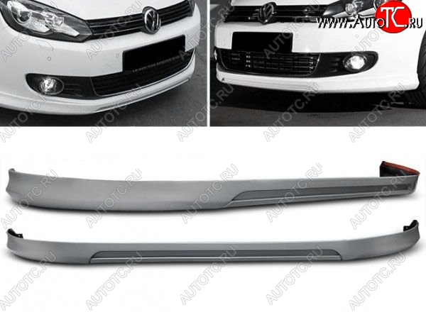 11 949 р. Накладка на передний бампер Votex Style Volkswagen Golf 6 хэтчбэк 5 дв. (2008-2014) (Неокрашенная)  с доставкой в г. Владивосток