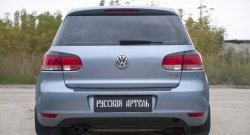 1 199 р. Защитная накладка на задний бампер RA  Volkswagen Golf  6 (2008-2014) хэтчбэк 5 дв.  с доставкой в г. Владивосток. Увеличить фотографию 3