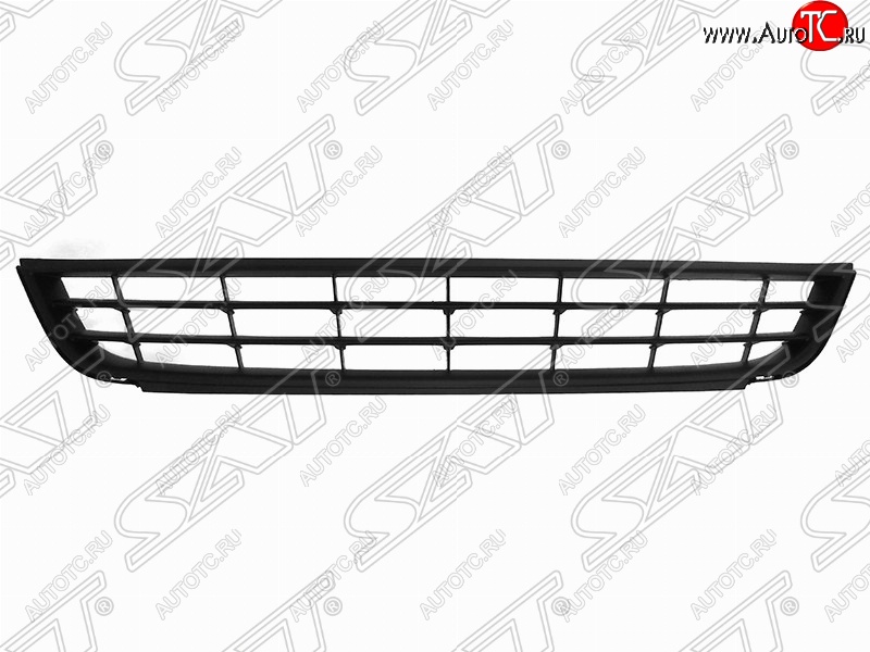 1 199 р. Решётка в передний бампер (с хром молдингом) SAT  Volkswagen Jetta  A6 (2011-2015) седан дорестайлинг  с доставкой в г. Владивосток