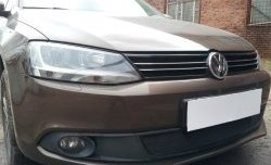 1 469 р. Сетка на бампер Russtal (черная)  Volkswagen Jetta  A6 (2011-2015) седан дорестайлинг  с доставкой в г. Владивосток. Увеличить фотографию 3