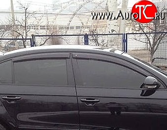 999 р. Комплект дефлекторов окон (ветровиков) 4 шт. (седан) Russtal Volkswagen Passat B6 седан (2005-2011)  с доставкой в г. Владивосток