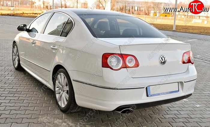 3 449 р. Лип спойлер R-LINE STYLE Volkswagen Passat B6 седан (2005-2011) (Неокрашенный)  с доставкой в г. Владивосток