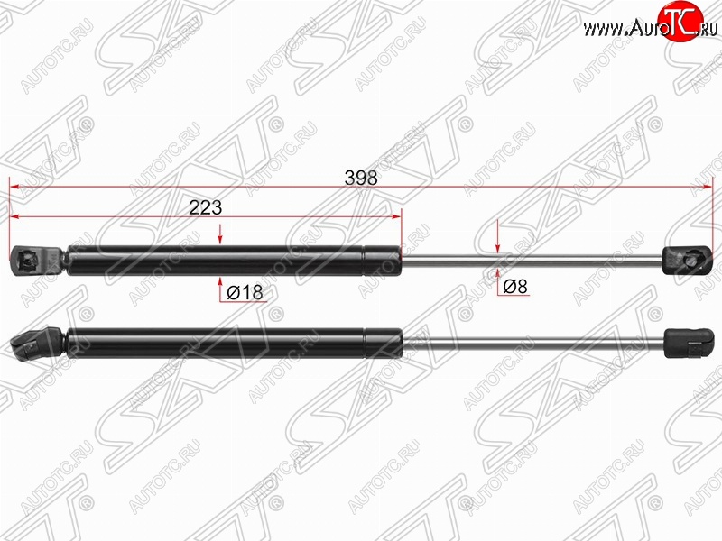 539 р. Газовый упор крышки багажника SAT  Volkswagen Passat  B6 (2005-2010) универсал  с доставкой в г. Владивосток