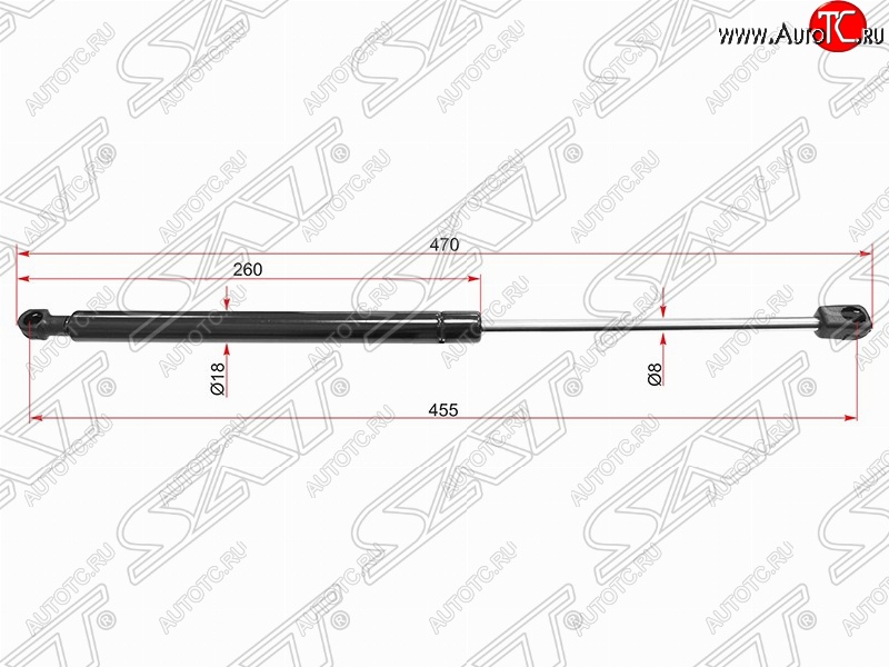 599 р. Газовый упор крышки багажника SAT  Volkswagen Passat  B6 (2005-2010) универсал  с доставкой в г. Владивосток