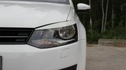 869 р. Реснички RA на фары Volkswagen Polo 5 хэтчбек дорестайлинг (2009-2015) (Неокрашенные)  с доставкой в г. Владивосток. Увеличить фотографию 2