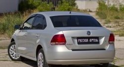 1 099 р. Защитная накладка на задний бампер RA  Volkswagen Polo  5 (2009-2015) хэтчбек дорестайлинг  с доставкой в г. Владивосток. Увеличить фотографию 2