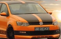 439 р. Реснички JeDesign на фары Volkswagen Polo 5 хэтчбек дорестайлинг (2009-2015) (Неокрашенные)  с доставкой в г. Владивосток. Увеличить фотографию 2