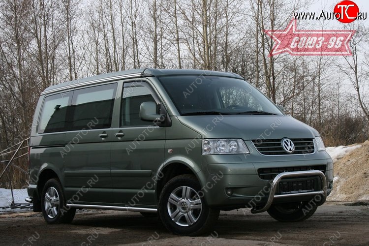 12 959 р. Защита переднего бампера Souz-96 (d60) Volkswagen Transporter T5 дорестайлинг (2003-2009)  с доставкой в г. Владивосток