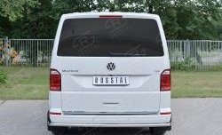 17 999 р. Защита заднего бампера (Ø42 мм, нержавейка, короткая база) SLITKOFF Volkswagen Transporter T6 дорестайлинг (2015-2019)  с доставкой в г. Владивосток. Увеличить фотографию 2