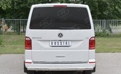 16 699 р. Защита заднего бампера (Ø75x42 мм, нержавейка, короткая база) Russtal Volkswagen Transporter T6 дорестайлинг (2015-2019)  с доставкой в г. Владивосток. Увеличить фотографию 2