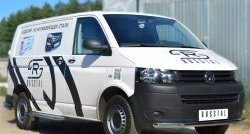 17 899 р. Широкая защита порогов SLITKOFF Volkswagen Transporter T6 дорестайлинг (2015-2019)  с доставкой в г. Владивосток. Увеличить фотографию 3