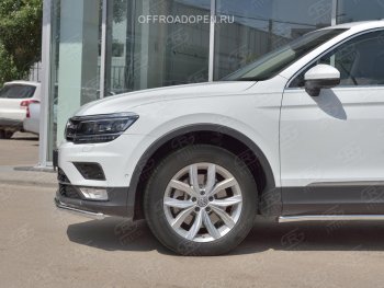 13 499 р. Защита переднего бампера (Ø42 мм, нержавейка, NOT OFF ROAD) SLITKOFF Volkswagen Tiguan Mk2 дорестайлинг (2016-2020)  с доставкой в г. Владивосток. Увеличить фотографию 2