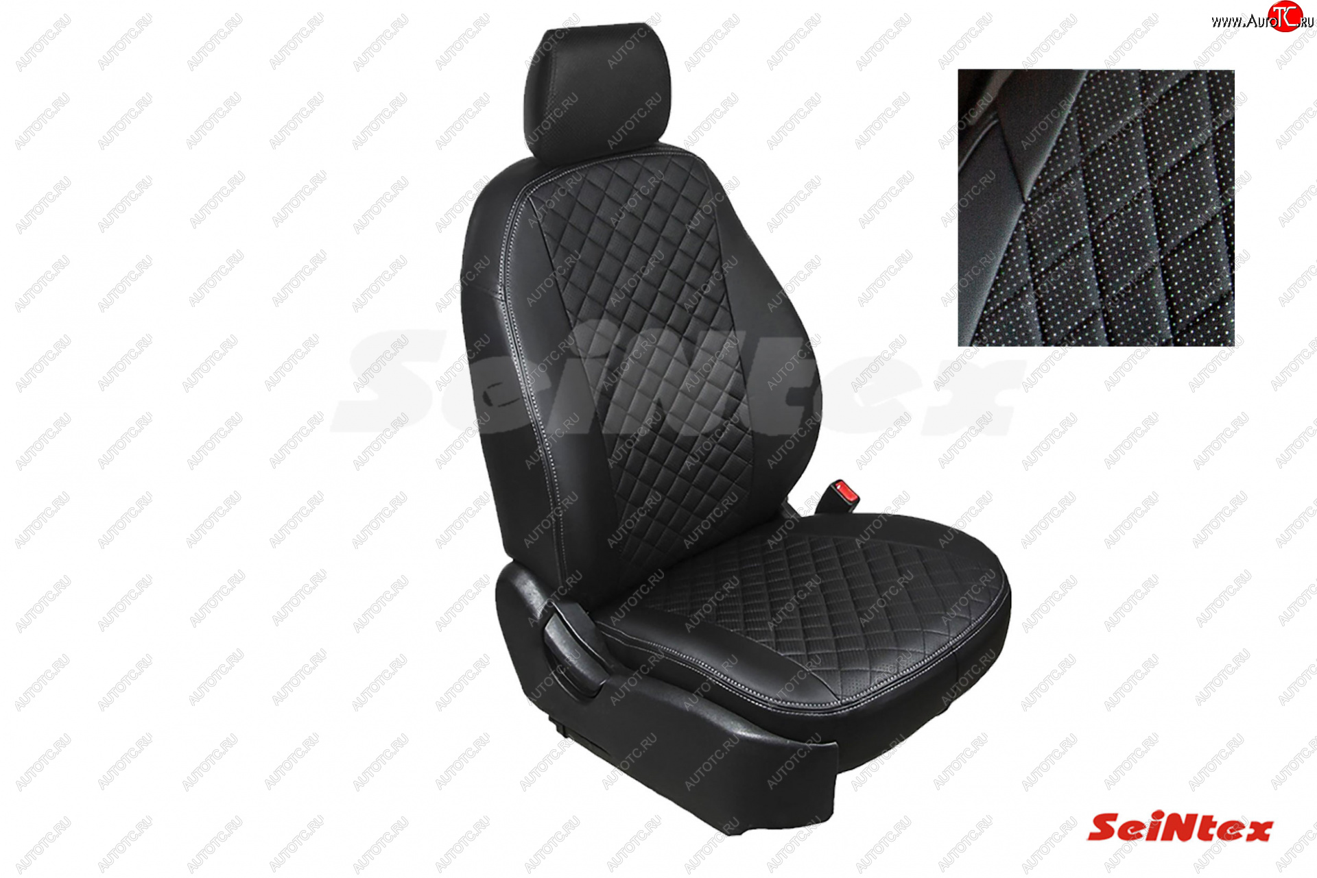 6 699 р. Чехлы для сидений Seintex Ромб (экокожа, Trend, передний подлокотник, airbag) Volkswagen Tiguan Mk2 дорестайлинг (2016-2020)  с доставкой в г. Владивосток