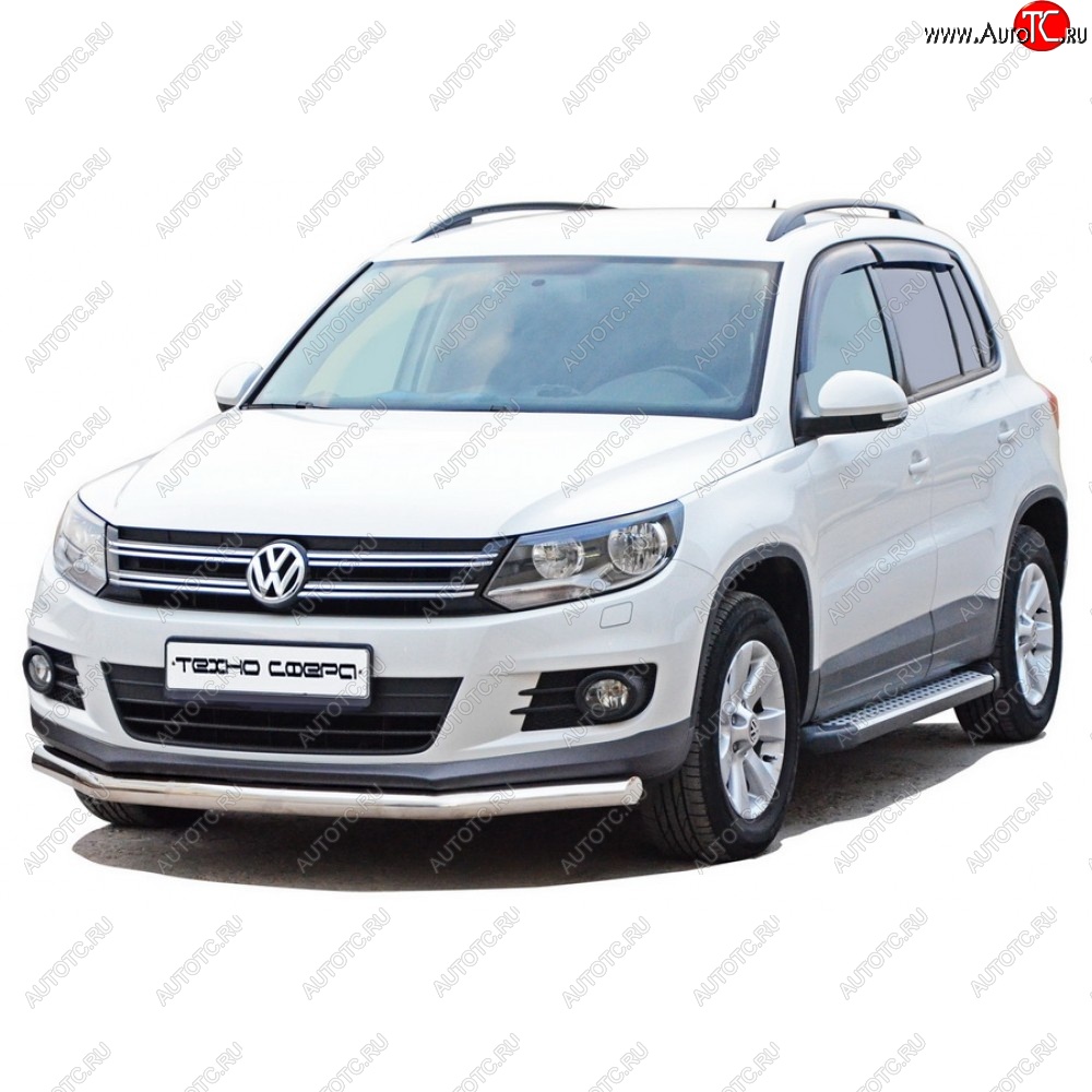 21 799 р. Порожки для ног Бумер (алюминий) Volkswagen Tiguan NF рестайлинг (2011-2017)  с доставкой в г. Владивосток