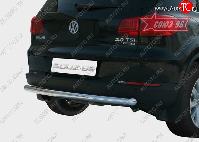 10 574 р. Защита заднего бампера Souz-96 (d60) Volkswagen Tiguan NF дорестайлинг (2006-2011)  с доставкой в г. Владивосток