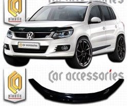 Дефлектор капота CA Plastic Volkswagen (Волксваген) Tiguan (Тигуан)  NF (2011-2017) NF рестайлинг