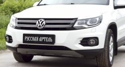 699 р. Реснички на фары RA Volkswagen Tiguan NF рестайлинг (2011-2017) (Неокрашенные)  с доставкой в г. Владивосток. Увеличить фотографию 6