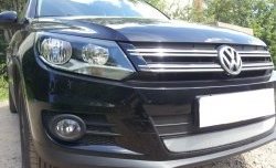 1 539 р. Сетка на бампер Sport&Style Russtal (хром) Volkswagen Tiguan NF рестайлинг (2011-2017)  с доставкой в г. Владивосток. Увеличить фотографию 2