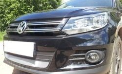 1 539 р. Сетка на бампер Sport&Style Russtal (хром) Volkswagen Tiguan NF рестайлинг (2011-2017)  с доставкой в г. Владивосток. Увеличить фотографию 3