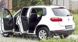 2 459 р. Накладки порожков салона RA  Volkswagen Tiguan  NF (2011-2017) рестайлинг (Комплект (передние+задние))  с доставкой в г. Владивосток. Увеличить фотографию 2