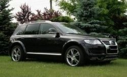 9 649 р. Накладки на колёсные арки CT Volkswagen Touareg GP рестайлинг (2006-2010) (Неокрашенные)  с доставкой в г. Владивосток. Увеличить фотографию 2