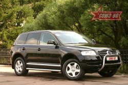 Защита переднего бампера Souz-96 (d60) Volkswagen Touareg GP дорестайлинг (2002-2007)