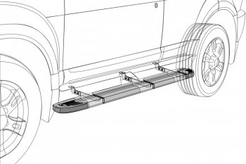 17 749 р. Порожки для ног на Slitkoff Standart  Volkswagen Touareg  GP (2002-2010) дорестайлинг, рестайлинг (Silver)  с доставкой в г. Владивосток. Увеличить фотографию 4