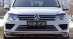 879 р. Реснички на фары RA  Volkswagen Touareg  NF (2014-2018) рестайлинг (Неокрашенные)  с доставкой в г. Владивосток. Увеличить фотографию 3