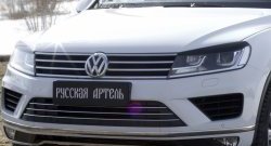 879 р. Реснички на фары RA  Volkswagen Touareg  NF (2014-2018) рестайлинг (Неокрашенные)  с доставкой в г. Владивосток. Увеличить фотографию 4