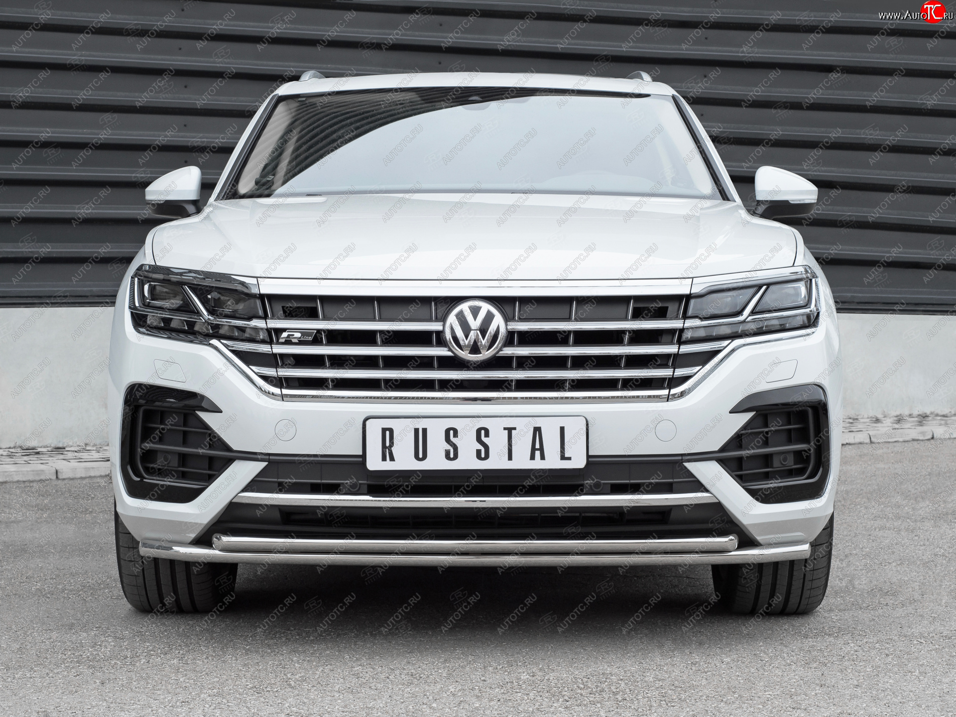 20 999 р. Защита переднего бампера (2 трубы Ø42, нержавейка, NOT 2.0 TSI)  Volkswagen Touareg  CR (2018-2025)  с доставкой в г. Владивосток