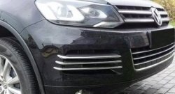 14 399 р. Вставки в боковые воздуховоды перднего бампера СТ Volkswagen Touareg NF дорестайлинг (2010-2014)  с доставкой в г. Владивосток. Увеличить фотографию 2