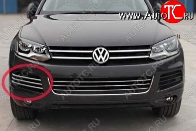 14 399 р. Вставки в боковые воздуховоды перднего бампера СТ Volkswagen Touareg NF дорестайлинг (2010-2014)  с доставкой в г. Владивосток