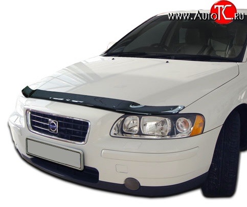 2 879 р. Дефлектор капота NovLine Volvo S60 RS,RH седан дорестайлинг (2000-2004)  с доставкой в г. Владивосток