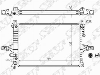 Радиатор двигателя SAT (трубчатый, МКПП/АКПП) Volvo S60 RS,RH седан дорестайлинг (2000-2004)