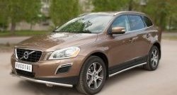 15 999 р. Защита порогов из круглой трубы диаметром 42 мм SLITKOFF  Volvo XC60 (2008-2013)  дорестайлинг  с доставкой в г. Владивосток. Увеличить фотографию 2