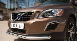 18 299 р. Одинарная защита переднего бампера диаметром 63 мм SLITKOFF  Volvo XC60 (2008-2013)  дорестайлинг  с доставкой в г. Владивосток. Увеличить фотографию 2