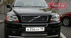 16 379 р. Защита переднего бампера двойная Souz-96 (d76/60) Volvo XC90 C 1-ый рестайлинг (2006-2009)  с доставкой в г. Владивосток. Увеличить фотографию 1