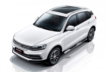 17 899 р. Защита порогов Slitkoff (d76 мм, с проступями)  Zotye Coupa  B11F (2019-2021) (Нержавейка, Полированная)  с доставкой в г. Владивосток. Увеличить фотографию 1